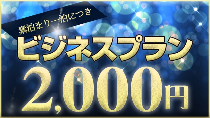 ＜現地決済限定＞＼ビジネスプラン【２０００】★領収書一括表記可★／☆素泊まり